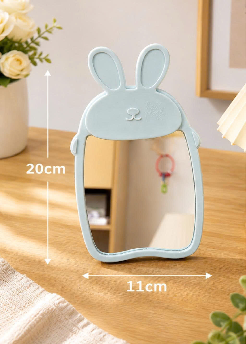 GƯƠNG TRANG ĐIỂM ĐỂ BÀN NHỰA HÌNH THỎ 3 GƯƠNG TRANG ĐIỂM ĐỂ BÀN NHỰA HÌNH THỎ - Ảnh 3