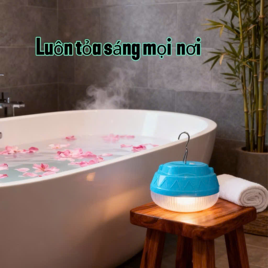 Bóng đèn tích điện xanh 100w móc treo 9 Bóng đèn tích điện xanh 100w móc treo - Ảnh 9