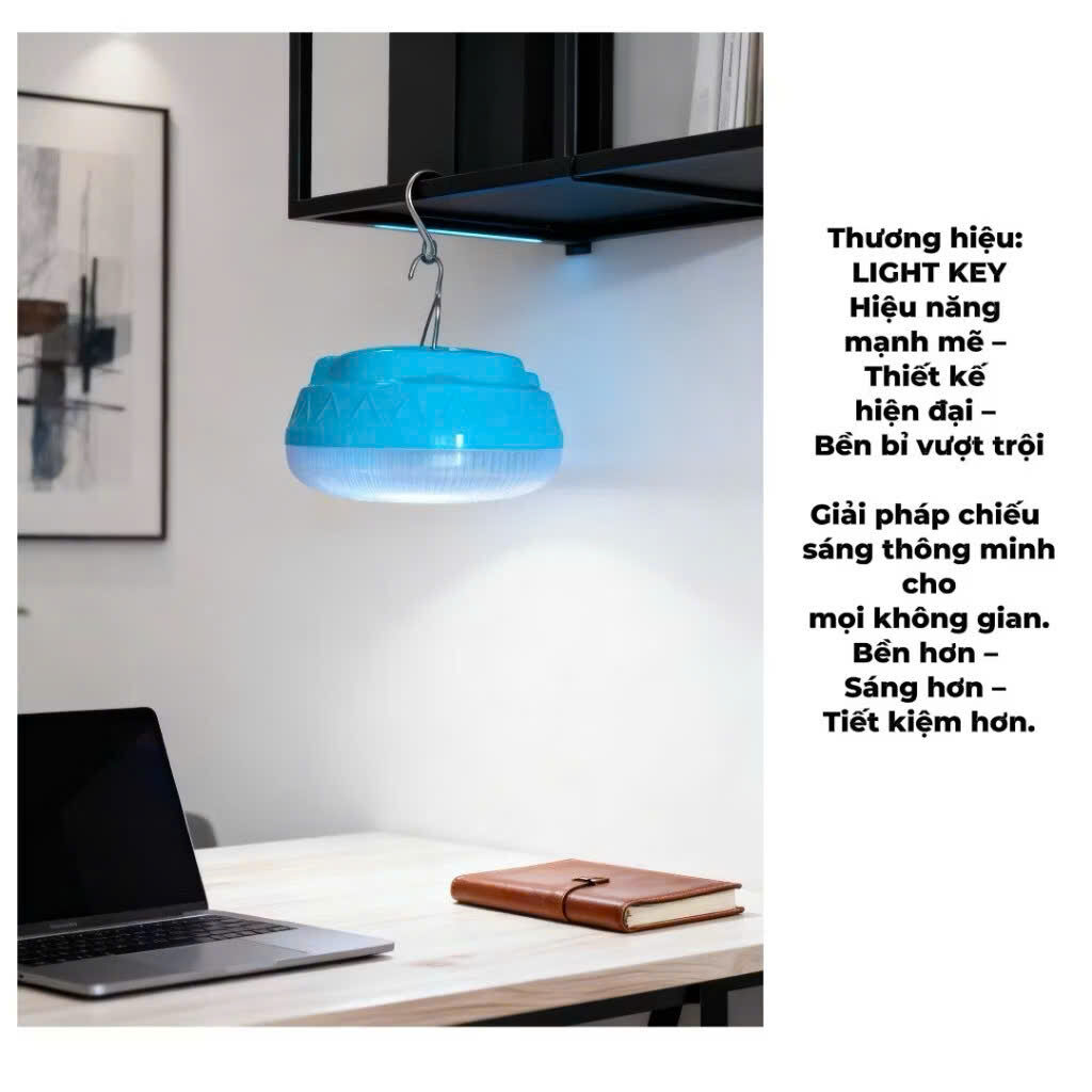 Bóng đèn tích điện xanh 100w móc treo 7 Bóng đèn tích điện xanh 100w móc treo - Ảnh 7