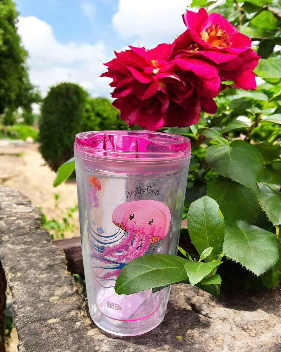 LY NHỰA 2 LỚP BIBI 480ML ĐỦ MÀU