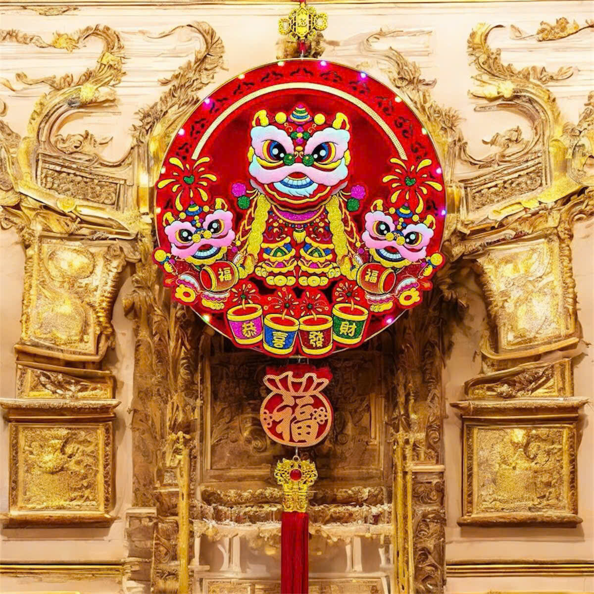 LIỄNG TREO TẾT - LÂN- THẦN TÀI CÓ LED -Φ 33