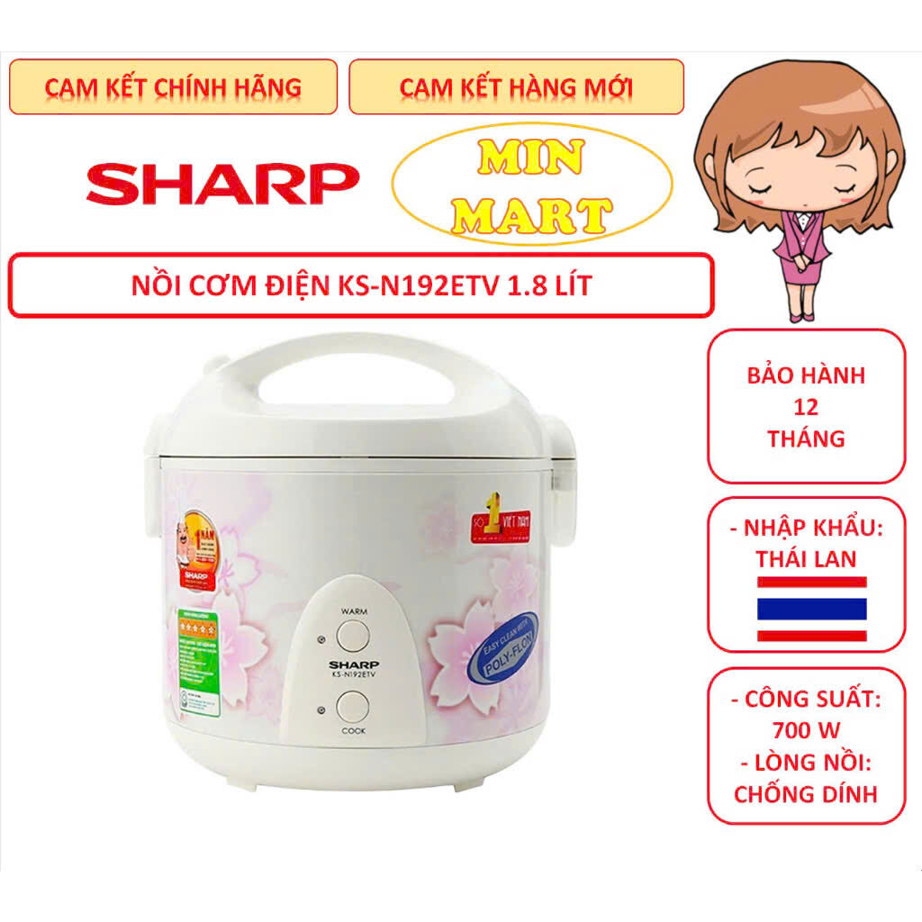 NÔI CƠM SHARP THÁI KS-N192ETV