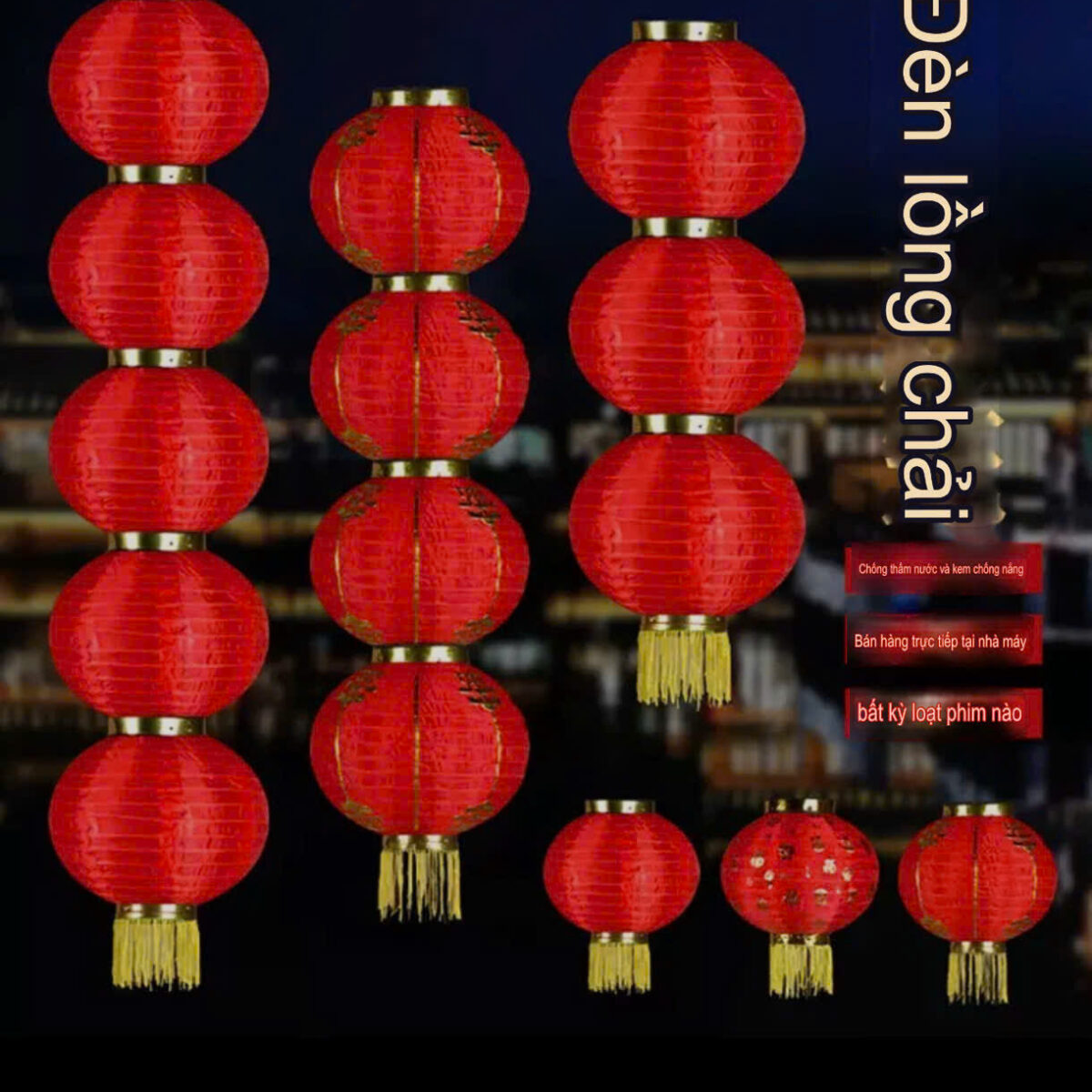 LỒNG ĐÈN CẦU VẢI TRÒN ĐỎ 25#30CM