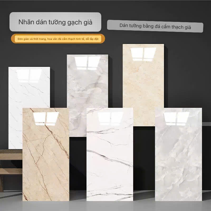 MIẾNG DÁN TƯỜNG GIẢ ĐÁ PVC 30*60CM