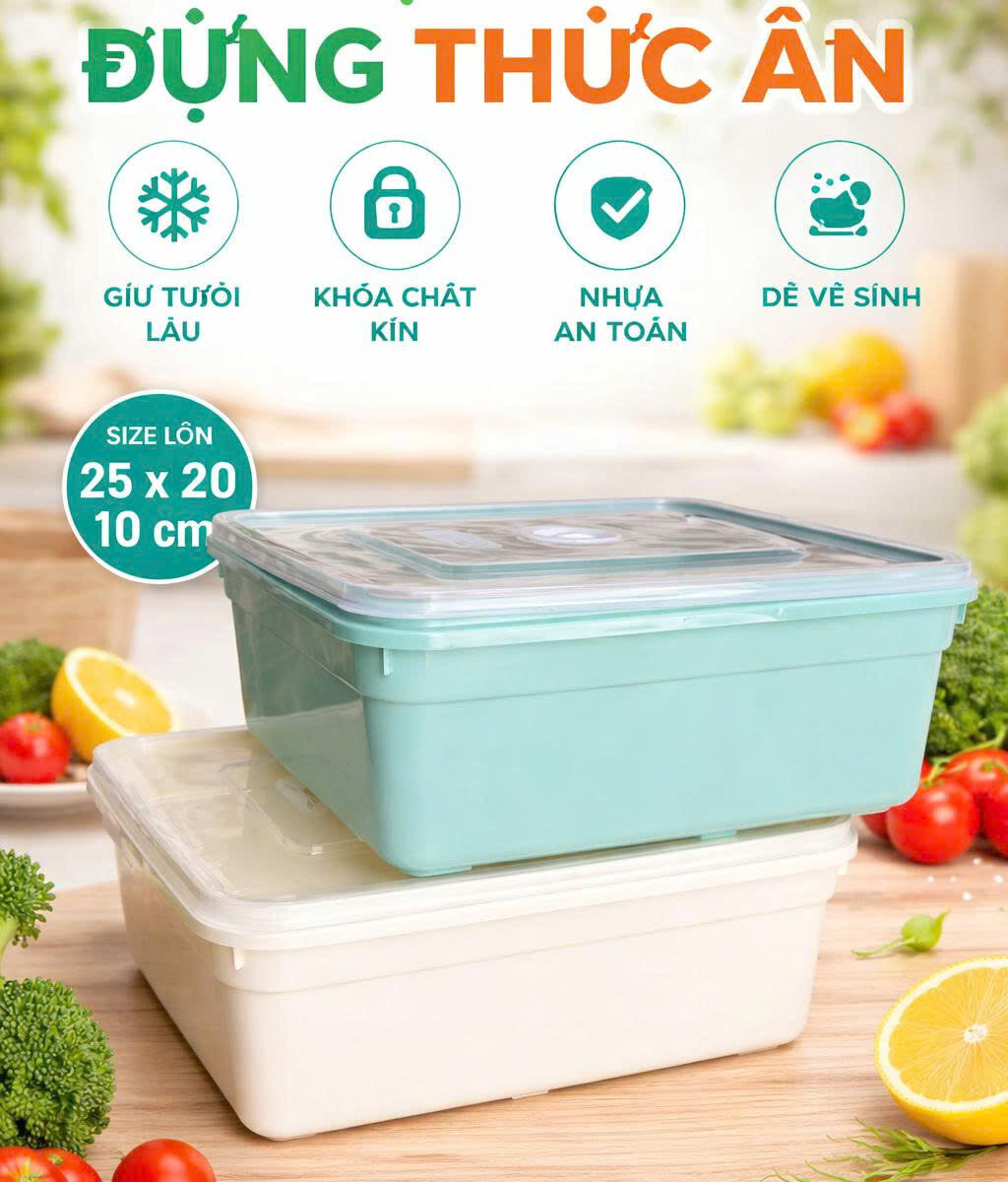 HỘP LẠNH ĐỰNG THỨC ĂN CÓ NẮP