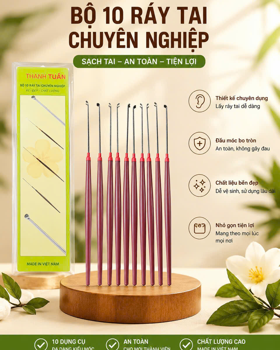 SÉT 10 MÓC TAY NHỰA 20CM