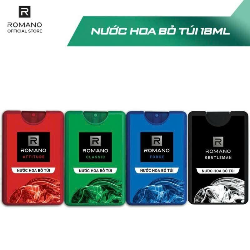 NƯỚC HOA MINI BỎ TÚI ROMANO 18ML