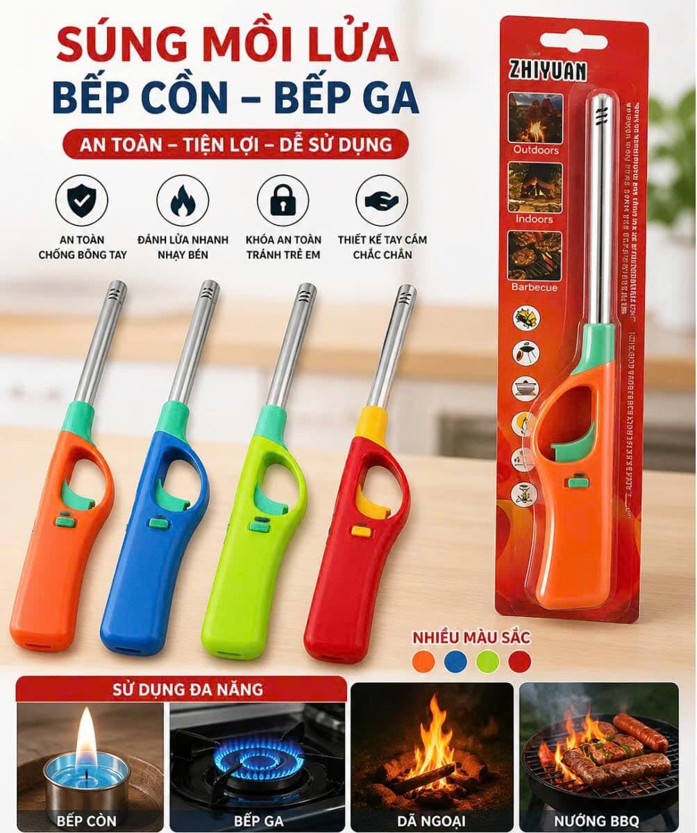 SÚNG MỒI LỬA CHO BẾP GAS, CỒN