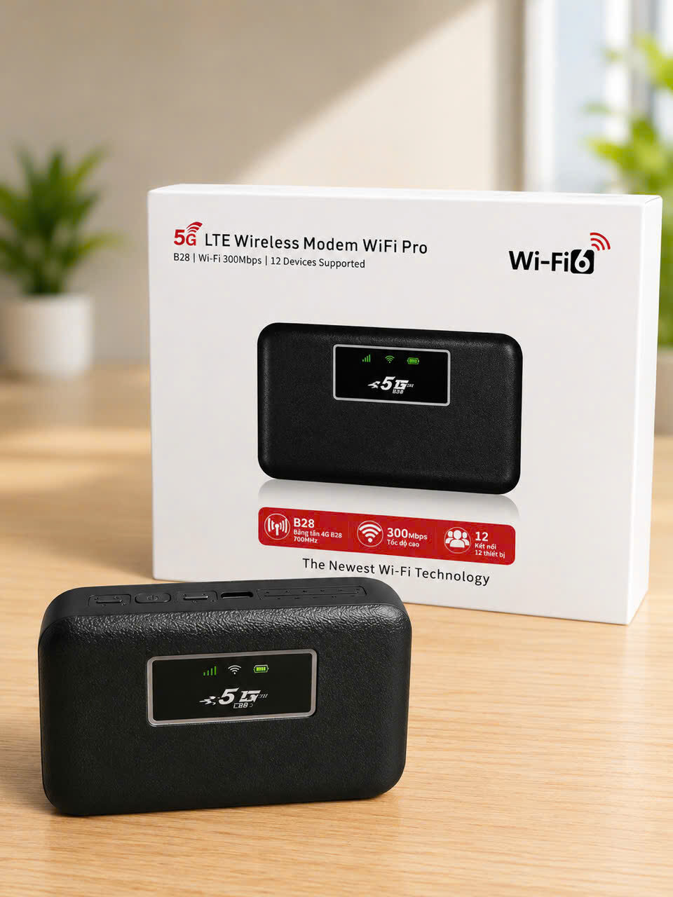 BỘ PHÁT WIFI B28 300MBPS PIN SẠC