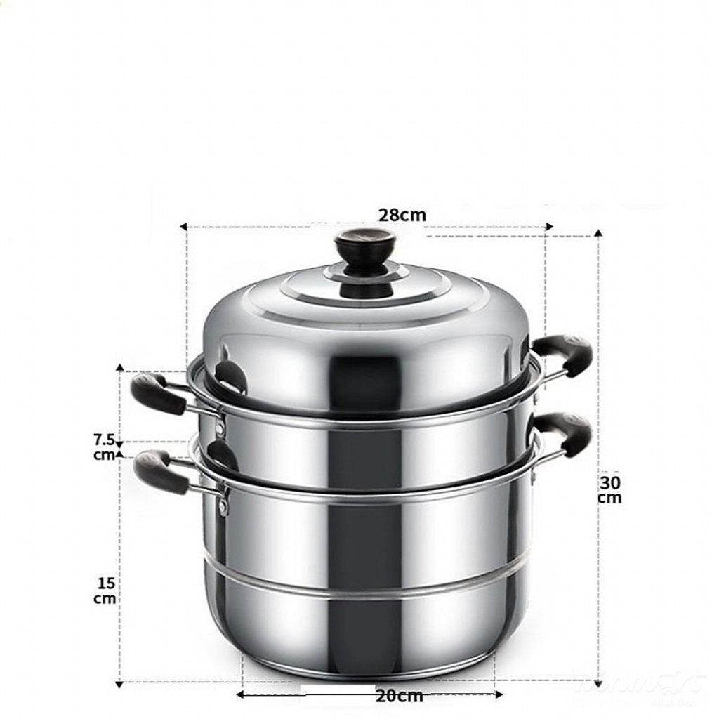 NỒI HẤP INOX 3 TẦNG 28CM 4 NỒI HẤP INOX 3 TẦNG 28CM - Ảnh 4