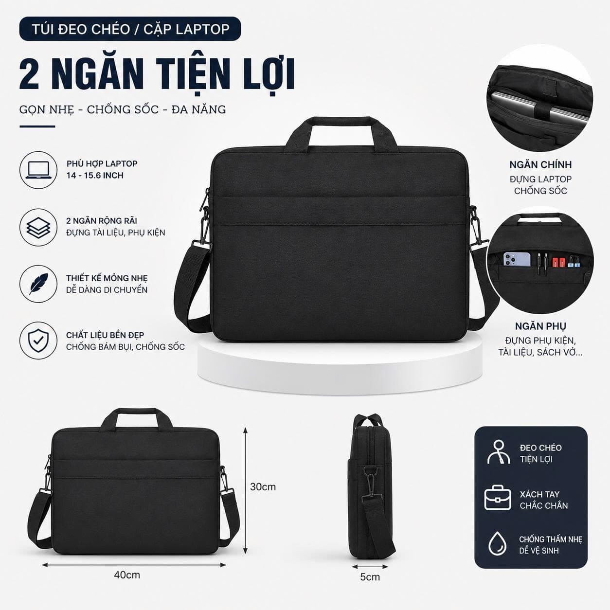 CẶP LAPTOP DELL/HP 15 INCH