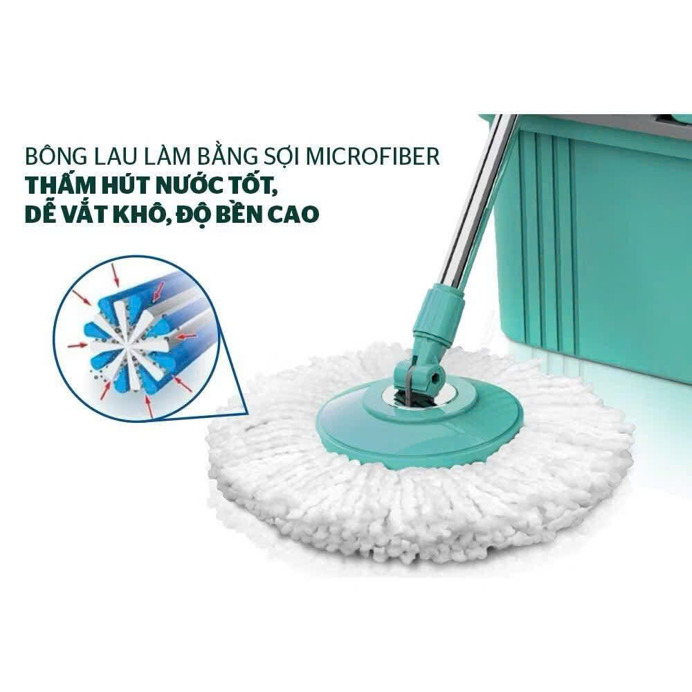 BỘ LAU NHÀ XOAY 360 LỒNG INOX 7 BỘ LAU NHÀ XOAY 360 LỒNG INOX - Ảnh 7