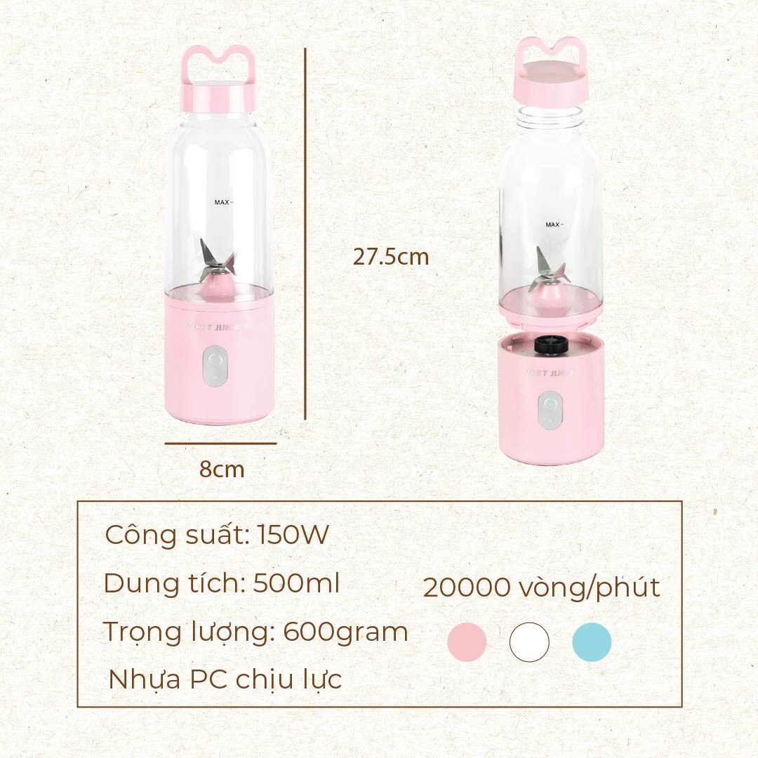 MÁY XAY SINH TỐ CẦM TAY JUICE MEET 4 MÁY XAY SINH TỐ CẦM TAY JUICE MEET - Ảnh 4