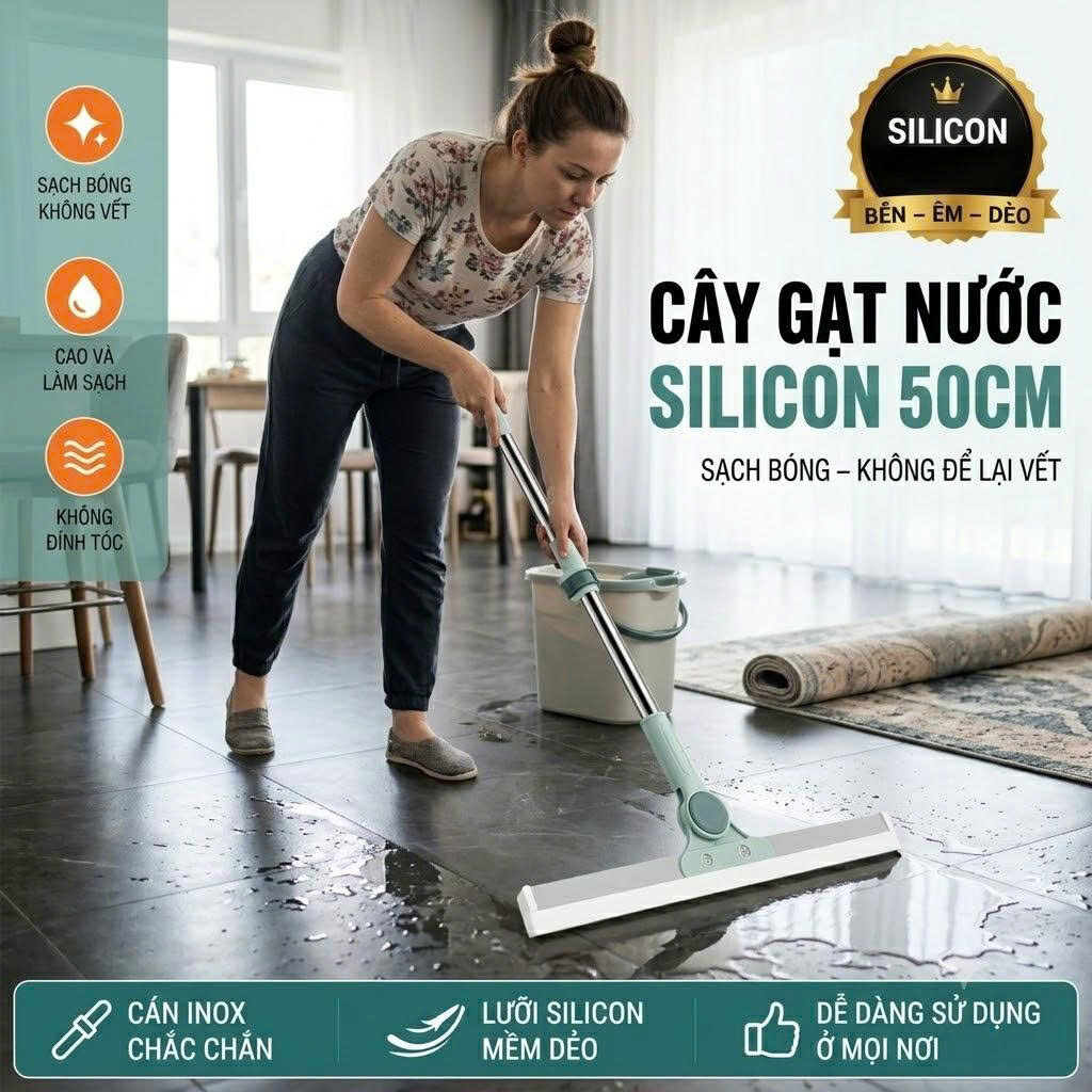 CÂY GẠT NƯỚC CHÀ SÀN SILICON 7 CÂY GẠT NƯỚC CHÀ SÀN SILICON - Ảnh 7