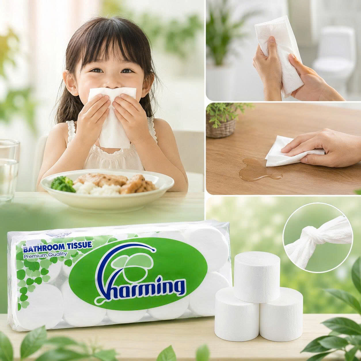 LỐC 10 CUỘN GIẤY VỆ SINH KO LÕI CHARMING 4 LỐC 10 CUỘN GIẤY VỆ SINH KO LÕI CHARMING - Ảnh 4