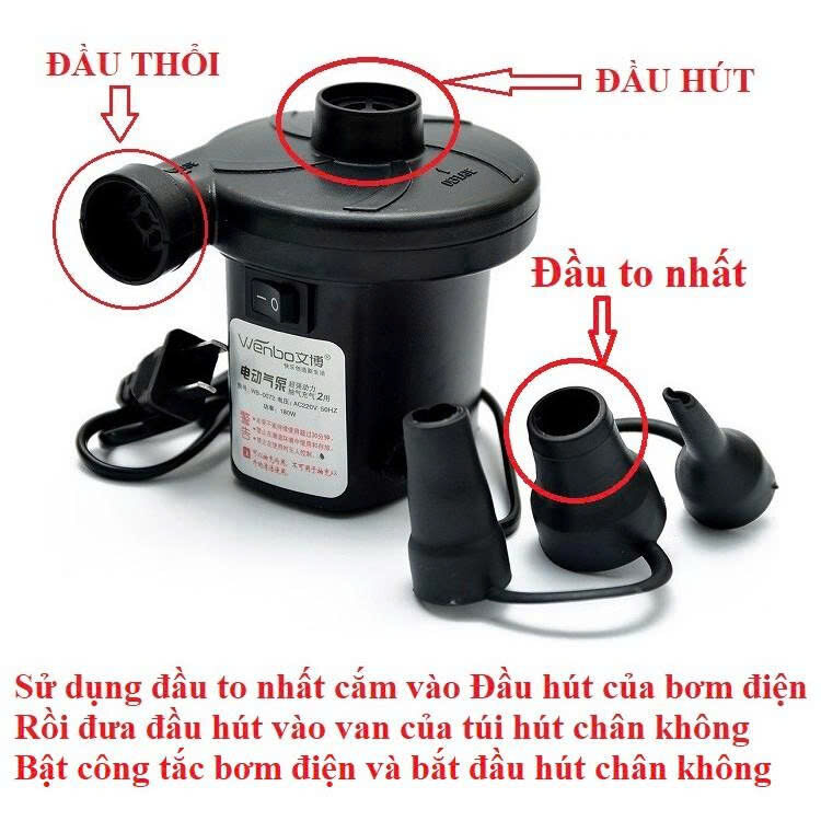 BƠM HÚT 2 CHIỀU WENBO NGUỒN 220V 2 BƠM HÚT 2 CHIỀU WENBO NGUỒN 220V - Ảnh 2