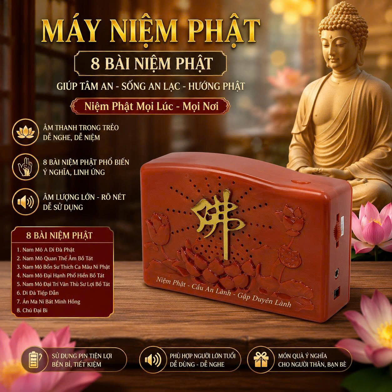 MÁY NIỆM PHẬT 5 BÀI - 8 BÀI 1 MÁY NIỆM PHẬT 5 BÀI - 8 BÀI