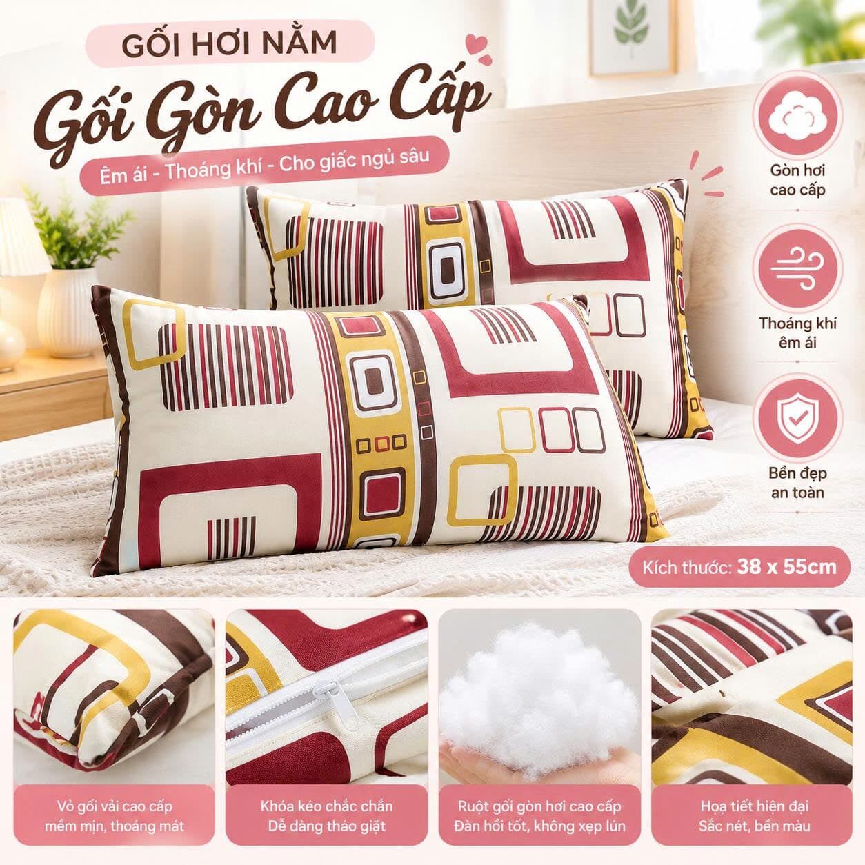 GỐI HƠI NẰM CAO CẤP THÀNH CÔNG