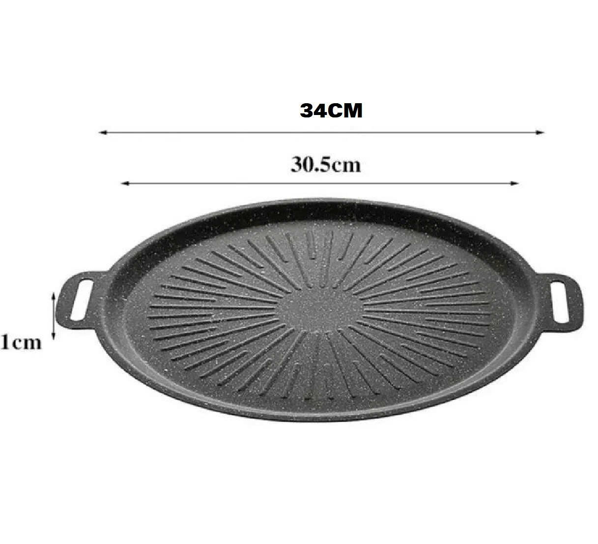 CHẢO NƯỚNG VÂN ĐÁ 34CM 2 CHẢO NƯỚNG VÂN ĐÁ 34CM - Ảnh 2