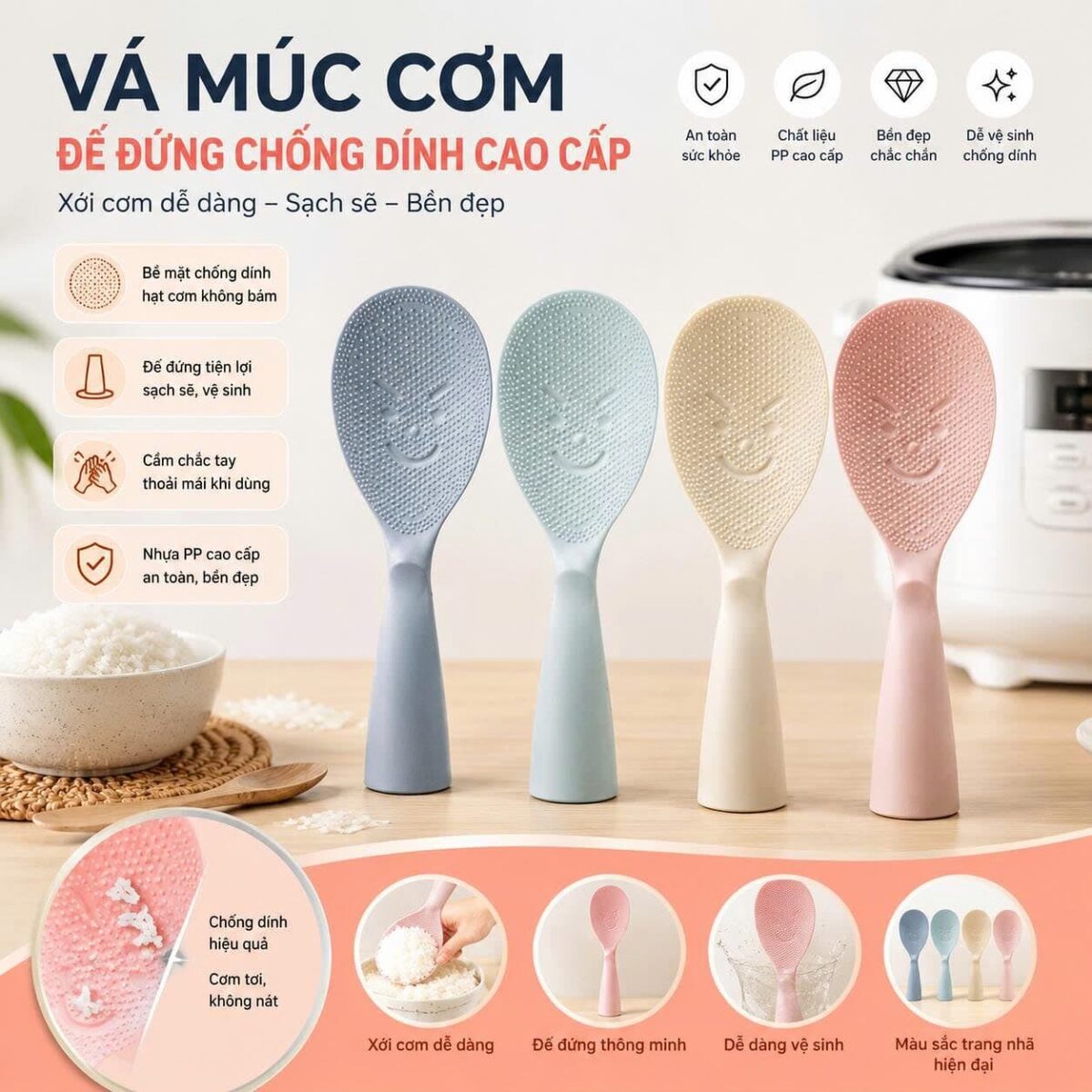VÁ CƠM CHỐNG DÍNH 0534