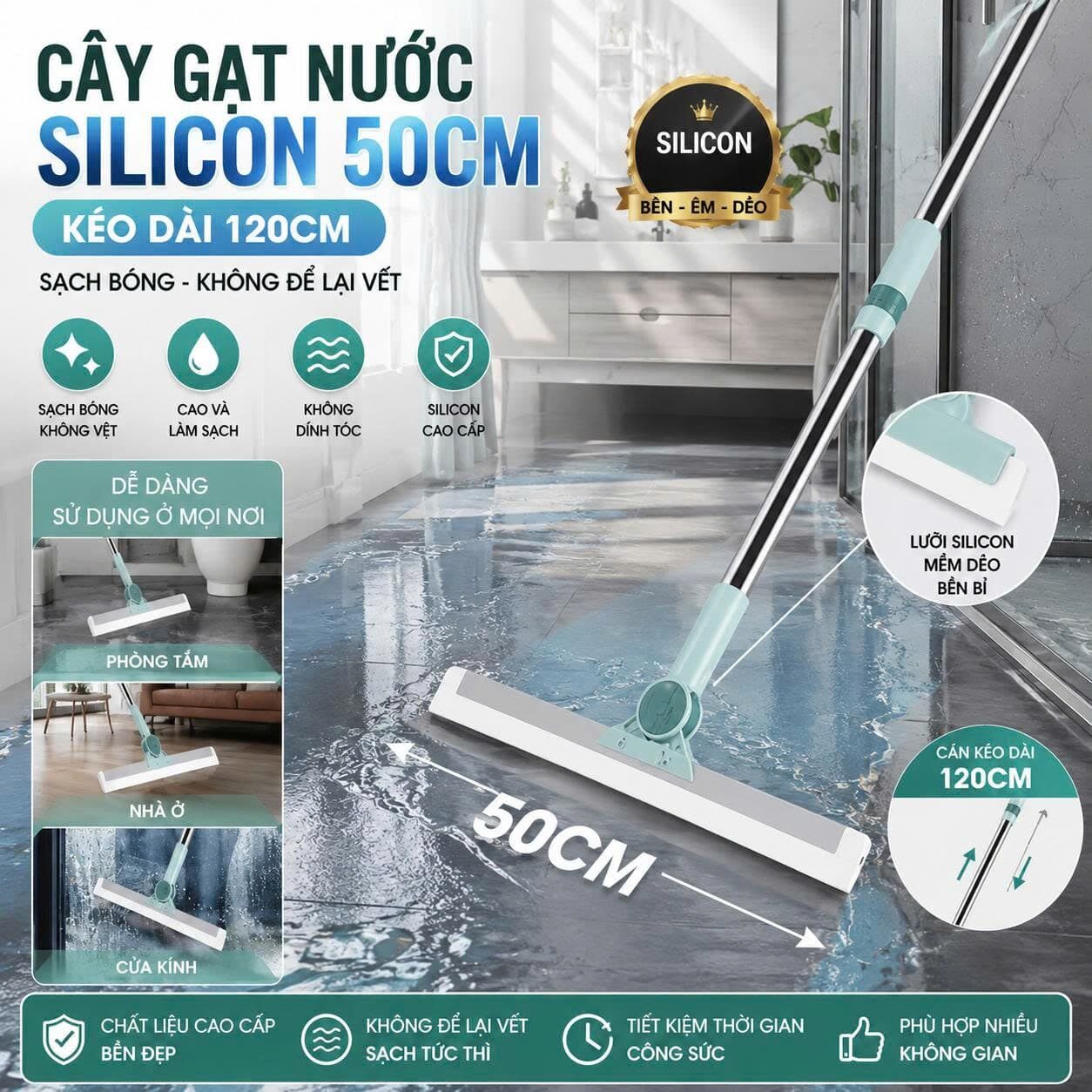 CÂY GẠT NƯỚC CHÀ SÀN SILICON