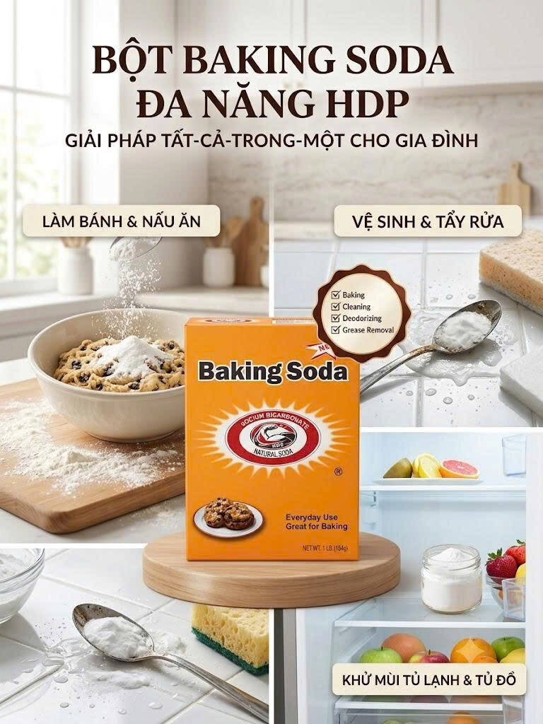 BỘT BAKING SODA CHUYÊN DỤNG 454G 3 BỘT BAKING SODA CHUYÊN DỤNG 454G - Ảnh 3