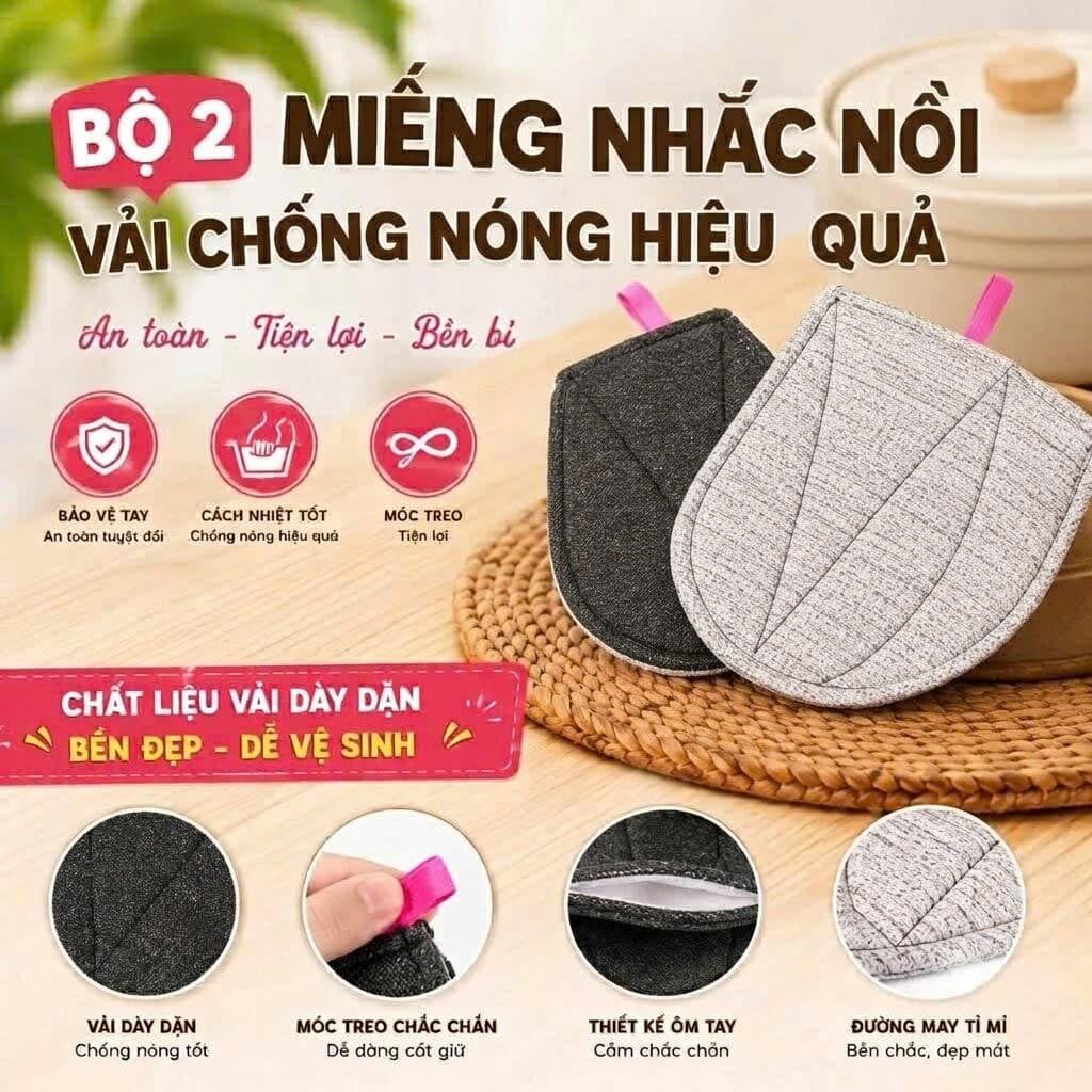 SET 2 MIẾNG NHẮC NỒI VẢI
