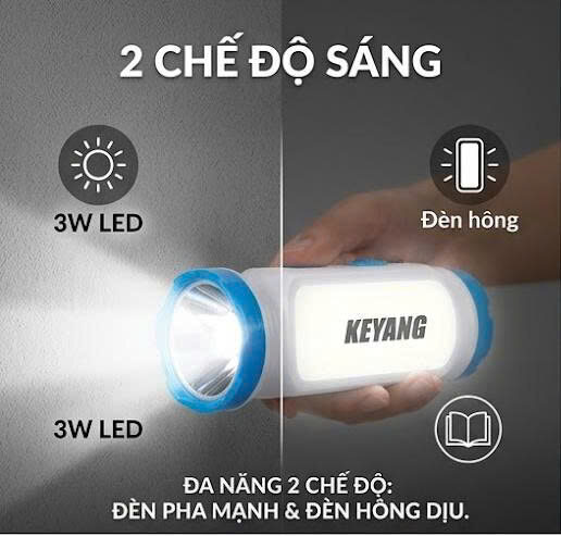 ĐÈN PIN SẠC CẦM TAY KY-9970 3 ĐÈN PIN SẠC CẦM TAY KY-9970 - Ảnh 3