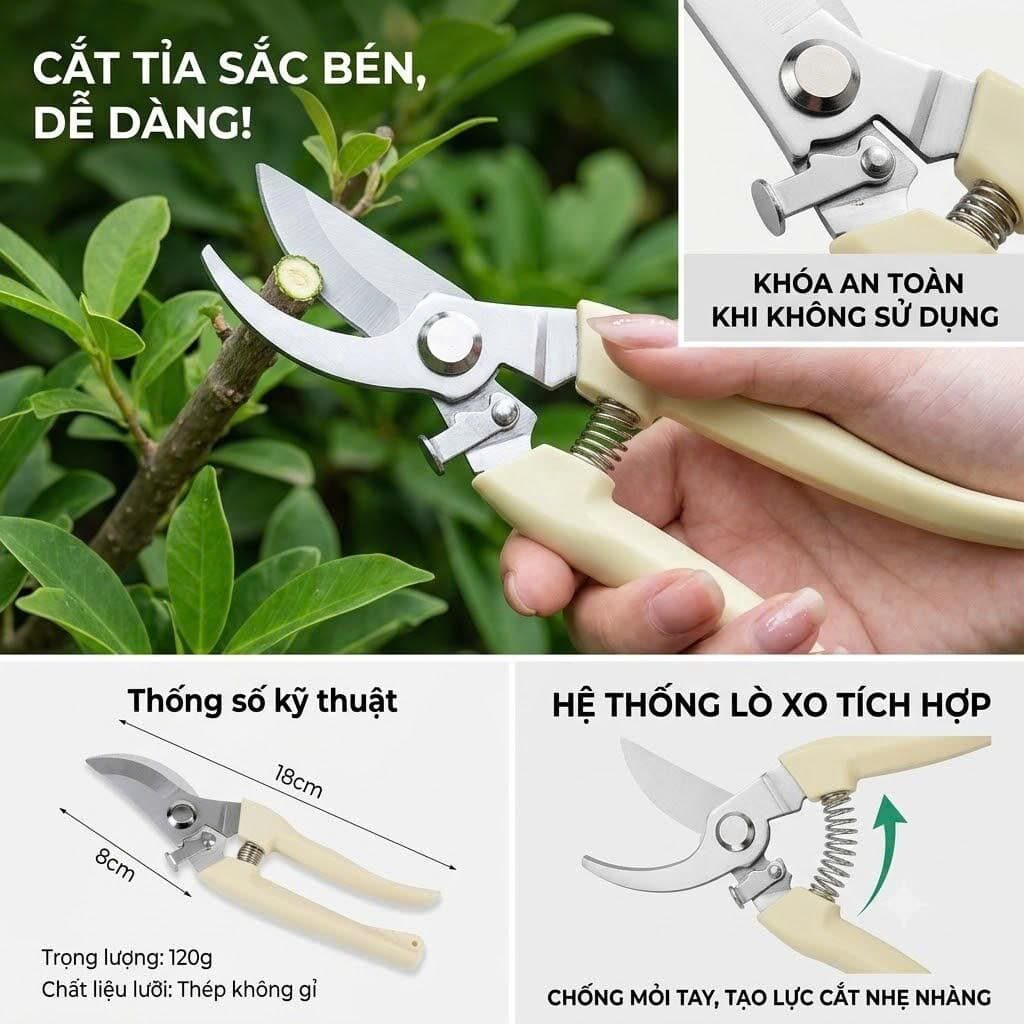 KÉO CẮT TỈA CÀNH SIÊU BÉN