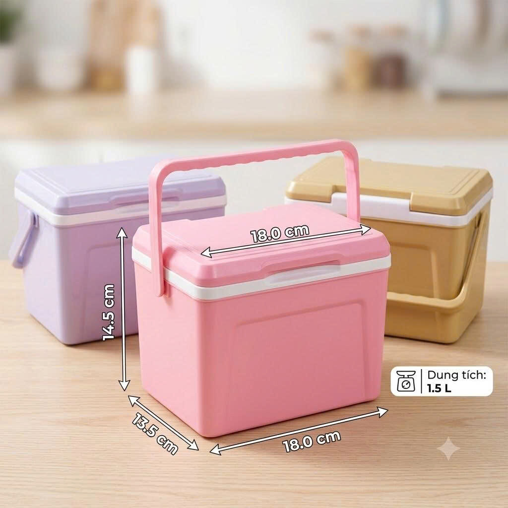 THÙNG ĐÁ VUÔNG BIBI LIKE 1.5L NẮP DÍNH 2 THÙNG ĐÁ VUÔNG BIBI LIKE 1.5L NẮP DÍNH - Ảnh 2