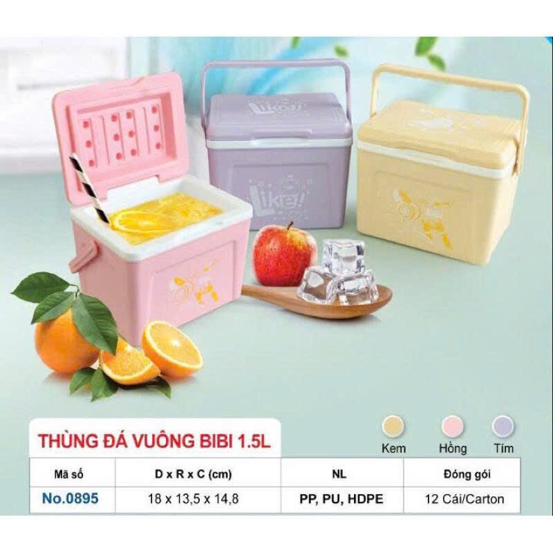 THÙNG ĐÁ VUÔNG BIBI LIKE 1.5L NẮP DÍNH 3 THÙNG ĐÁ VUÔNG BIBI LIKE 1.5L NẮP DÍNH - Ảnh 3