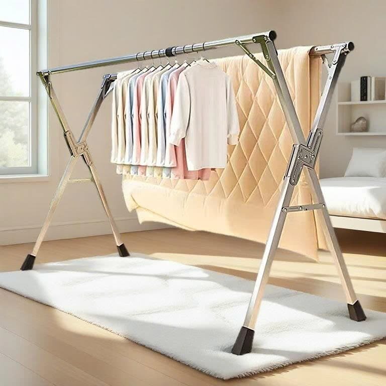 GIÀN PHƠI QUẦN ÁO CHỮ X GẤP GỌN