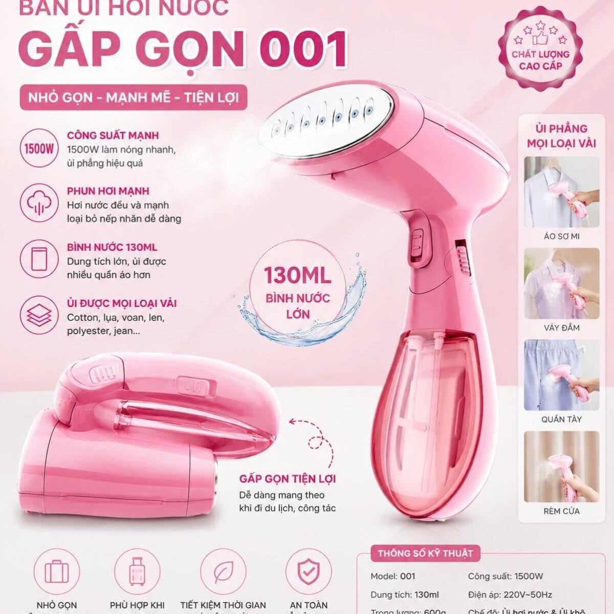 BÀN ỦI HƠI NƯỚC GẤP GỌN 001