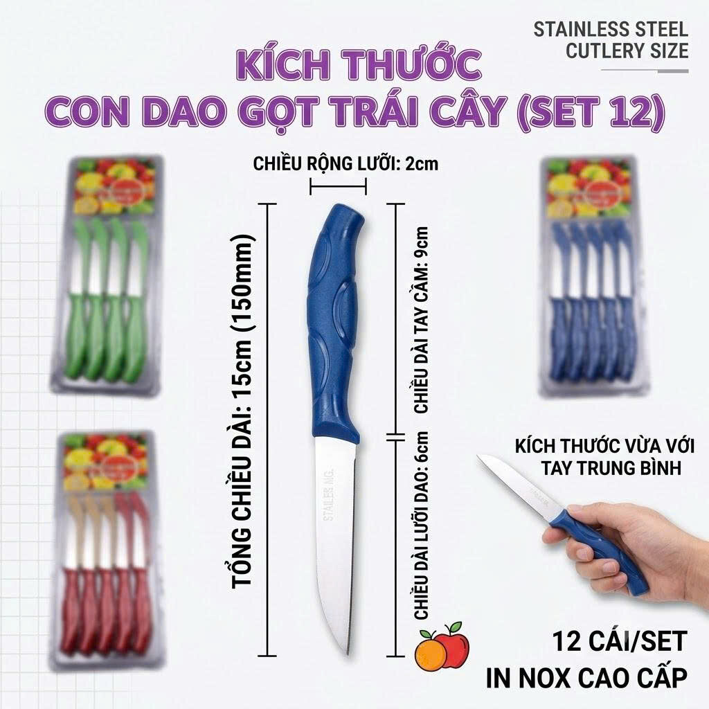 SET 12 DAO GỌT TRÁI CÂY 5 SET 12 DAO GỌT TRÁI CÂY - Ảnh 5